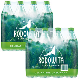 Woda mineralna RODOWITA z Roztocza delikatnie gazowana 24x