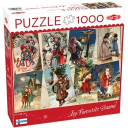 TACTIC Puzzle Lovers Christmas Cards 59223 (1000 elementów)