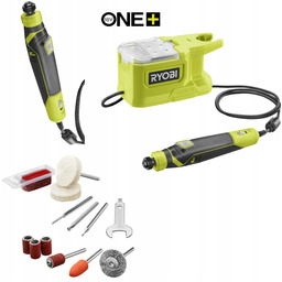 Ryobi Mini Szlifierka Wielofunkcyjna Trzpieniowa Akum 18V+AKCESORIA RRT18-0