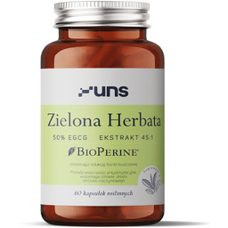 Suplement diety, ZIELONA HERBATA + BIOPERINE 60 vege