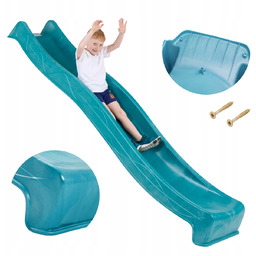 Zjeżdżalnia 3m Turkusowa dla dzieci Tribecco Zjeżdżalnia ogrodowa