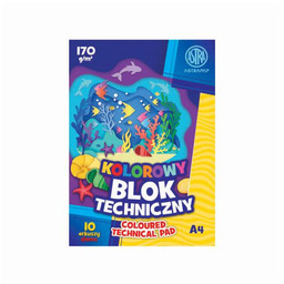 blok techniczny a410k 170g kolorowy astrapap pakiet 10