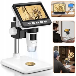 Mikroskop Cyfrowy 4,3", Rozdzielczość 50X-1000X, Mikroskop Usb