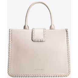 Elegancki kuferek z imitacji skóry z dekoracyjnym obszyciem