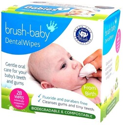 BRUSH BABY Dental Wipes chusteczki z Xylitolem