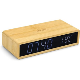 MOOOV Bamboo Budzik z czarnym wyświetlaczem LED