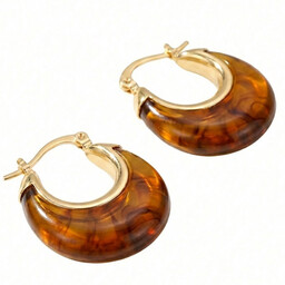 Kolczyki Damskie Kolczyki Złote Podkowa Stal Szlachetna Kolczyki