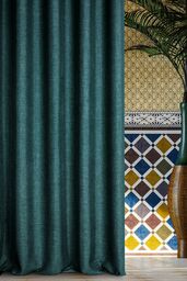 Eurofirany Zasłona 140x270 Morocco 3 turkusowa ciemna gotowa