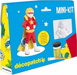 Décopatch KIT046C - Mini zestaw superbohater (figurka, papier,