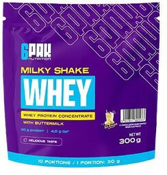 6Pak Nutrition Milky Shake Whey Wanilia, 300 g
