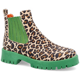 Kolorowe sztyblety - TYMOTEO A1001 PANTERA ZIELONY