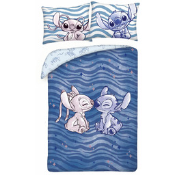 Pościel 140x200 Stitch niebeska poszewka 70x90 Kids Halantex