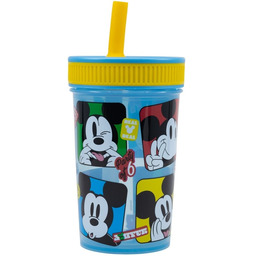 Kubek ze słomką niekapek MYSZKA MICKEY 465ml