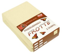 Prześcieradło frotte z gumką 60x120 kremowe P3-60 grube