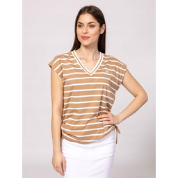 HEAVY TOOLS DAMSKA KOSZULKA T-SHIRT MALKYS25 KARMELOWA CARAMEL
