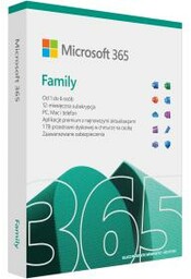 Microsoft 365 Family PL BOX 6 Użytkowników/1 Rok