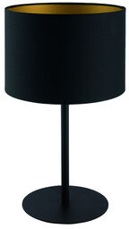 Lampa stołowa nowoczesna z abażurem ALICE czarny/złoty