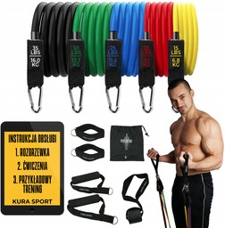 Gumy Do Ćwiczeń Zestaw 5 Gum Oporowych Kura