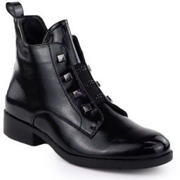 Botki damskie lakierowane czarne S.Barski HY52-527