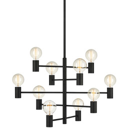 Lampa Wiszące Markslöjd, Paris, ściemnialny, czarny, salon, metal,