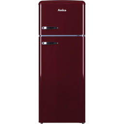 Amica KGC 15631 R Retro lodówko-zamrażarka/czerwone wino (czerwone