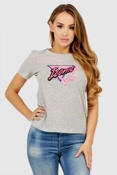 GUESS Szary t-shirt damski iconic, Wybierz rozmiar XS