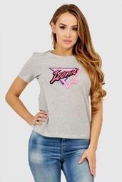 GUESS Szary t-shirt damski iconic, Rozmiar XS