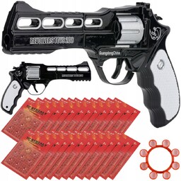 Pistolet rewolwer metalowy na spłonkę (kapiszony) + 12