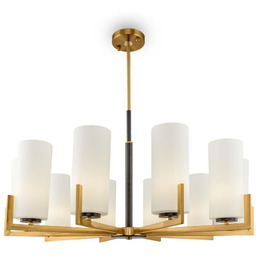 Maytoni Zwisowa lampa Fortano MOD089PL-10BS szklana mosiądz