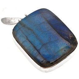 Labradoryt wisiorek oprawiony (ZAW02) Srebro [925]