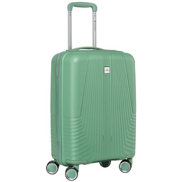 Kabinowa, zielona walizka podróżna z teleskopowym uchwytem -