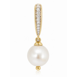 Zawieszka Złota z Perłą i Diamentami pr. 585