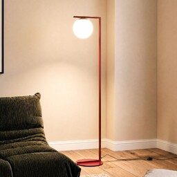 Lampa Podłogowa ALDEX, Zac, czerwony, salon, szkło, nowoczesny