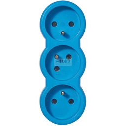 Rozgałęźnik 3x2P+Z - 16 A - poziomy -