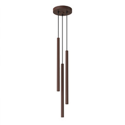 Lampa wisząca stalowa brązowa 3-punktowa PASTELO 3P