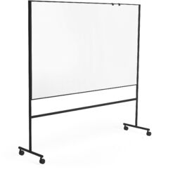 Mobilna tablica suchościeralna EMMA, dwustronna, 2000x1200 mm, rama