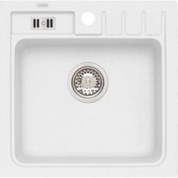 ALVEUS Zlewozmywak jednokomorowy Niagara 20 1122011 Biały 46.5x46.5
