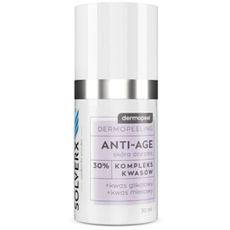 SOLVERX, Dermopeel, Peeling kwasowy Anti-Age, 30ml