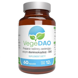 VEGEDAO Preparat roślinny zawierający enzym Diaminooksydazę suplement diety