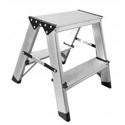 Taboret Podest Drabinka Domowa Aluminiowa 2 Stopniowa Dwustronna
