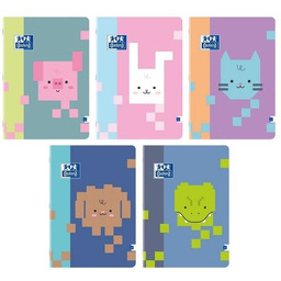 Zeszyt A5 32 kartki w linię Zoo Blocks