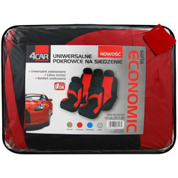Pokrowce na siedzenia ECONOMIC czerwone 4Car