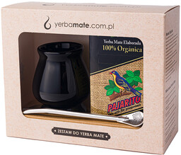 Yerba mate Pajarito do wyboru, matero czarne, bombilla