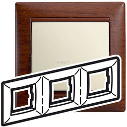 VALENA - Ramka potrójna MAHOŃ Legrand 770313