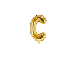 Balon foliowy litera "C" złota - 35 cm