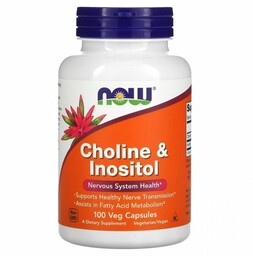 Cholina 250 mg + Inozytol 250 mg, NOW