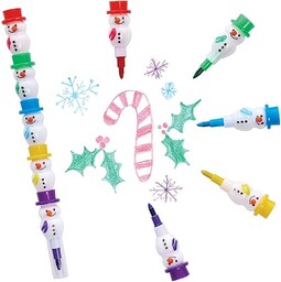 Baker Ross FX441 Kredki Pop-a-Crayons z bałwanem -