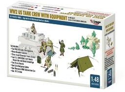 WWII Załoga czołgu USA z wyposażeniem 1:48