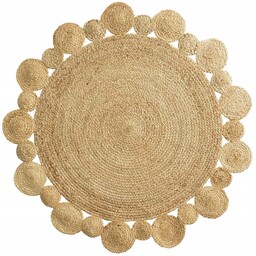 Dywan Okrągły jutowy Duży Pleciony Boho 120cm