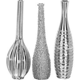 Deco 79 Ceramiczny wazon z różnymi wzorami, zestaw